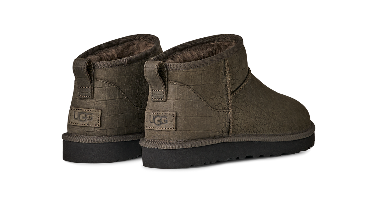 UGG Classic Ultra Mini Embossed Boot Dense Smoke