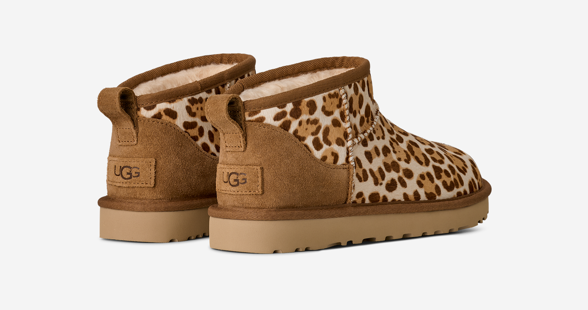 UGG Classic Ultra Mini Boot Felicity Leopard Jasmine (Women's) | 1178110-FDJ