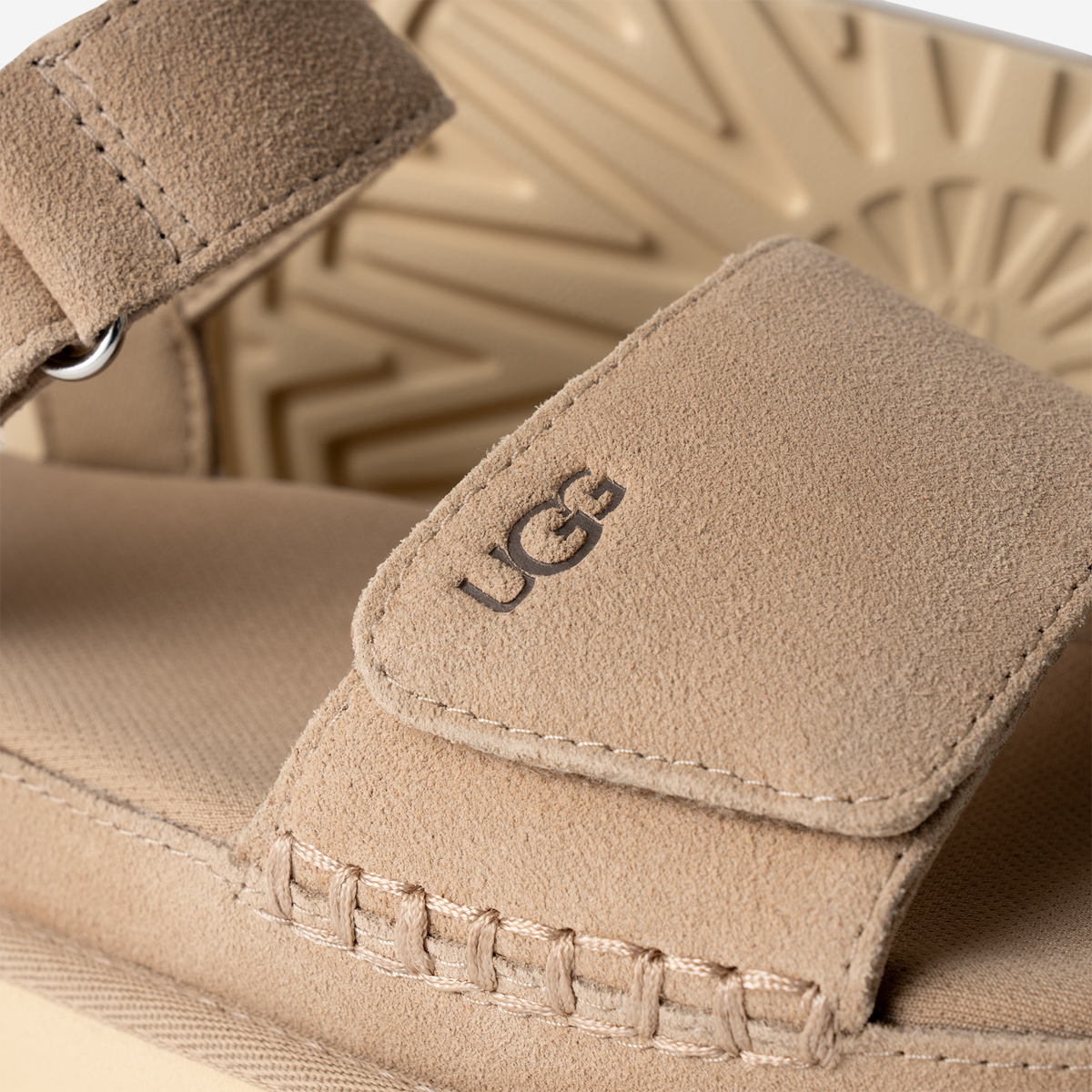 UGG Goldenstar Platform Sandal Sand (Women's) | 1136783-SAN