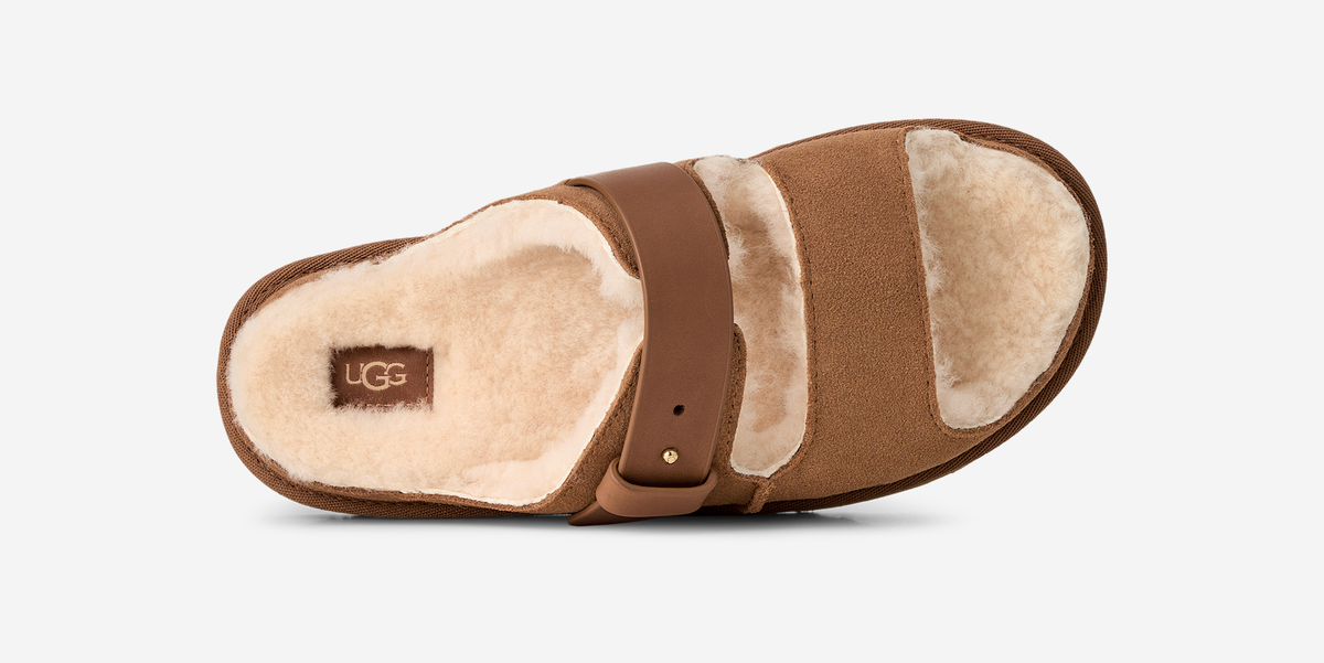 UGG Greenport Strap Slide Chestnut (Women's) | 1167611-CHE