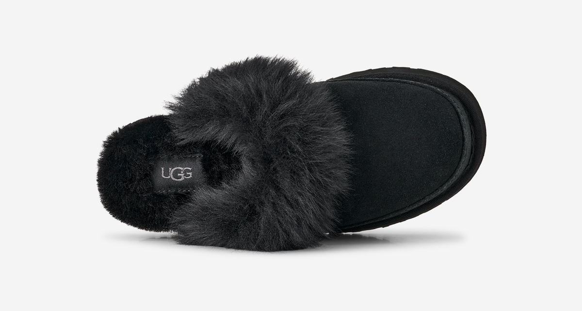 UGG Disquette Chalet Slipper Black (Women's) | 1173930-BLK
