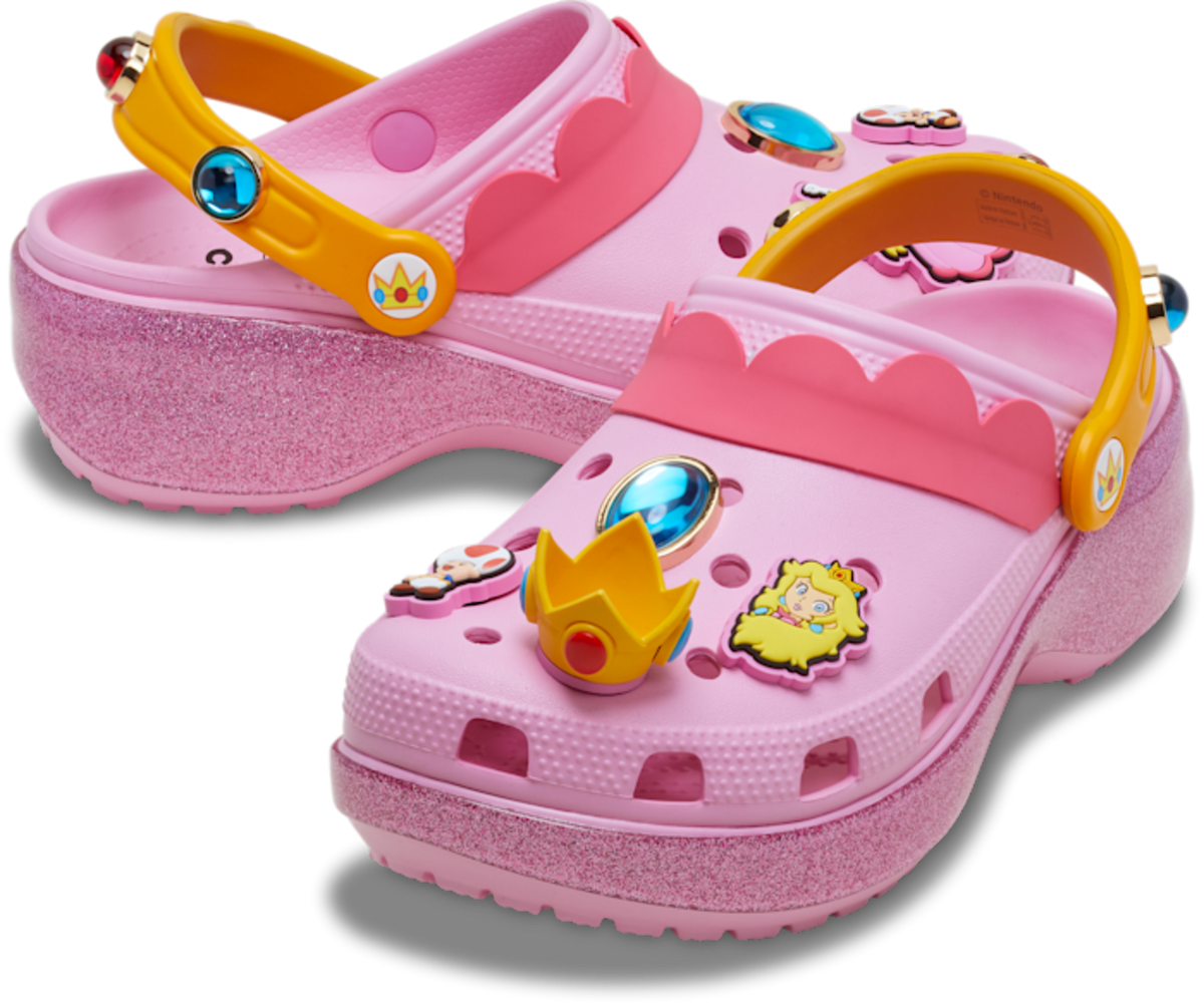 Crocs Classic Platform Clog Super Mario Bros. Princess Peach (Women's)