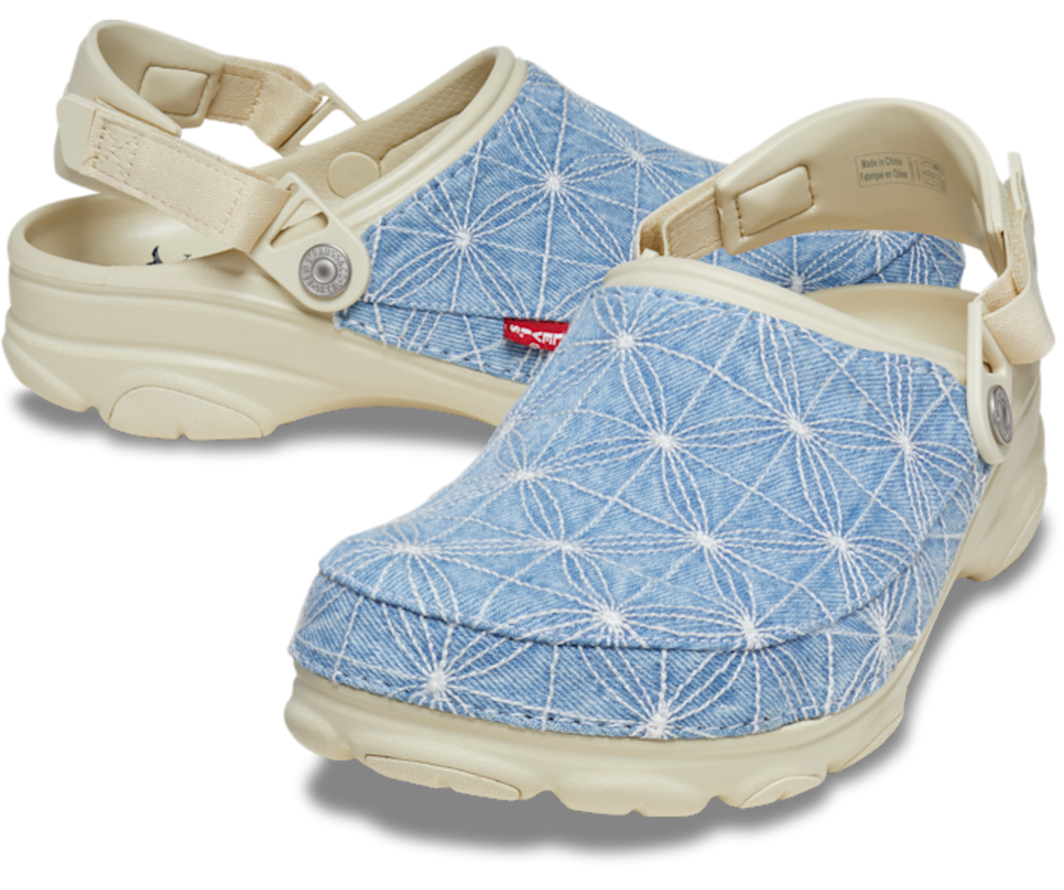 Crocs Classic All-Terrain Clog Levi's Sashiko Light Wash