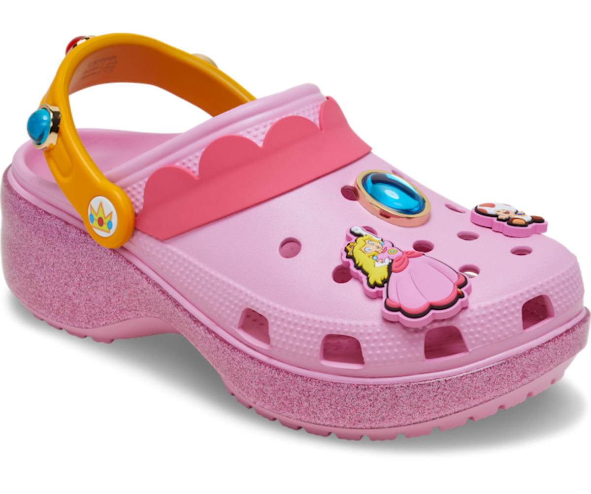 Crocs Classic Platform Clog Super Mario Bros. Princess Peach (Women's)