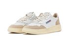 AUTRY Medalist Low Leather White Silver Beige