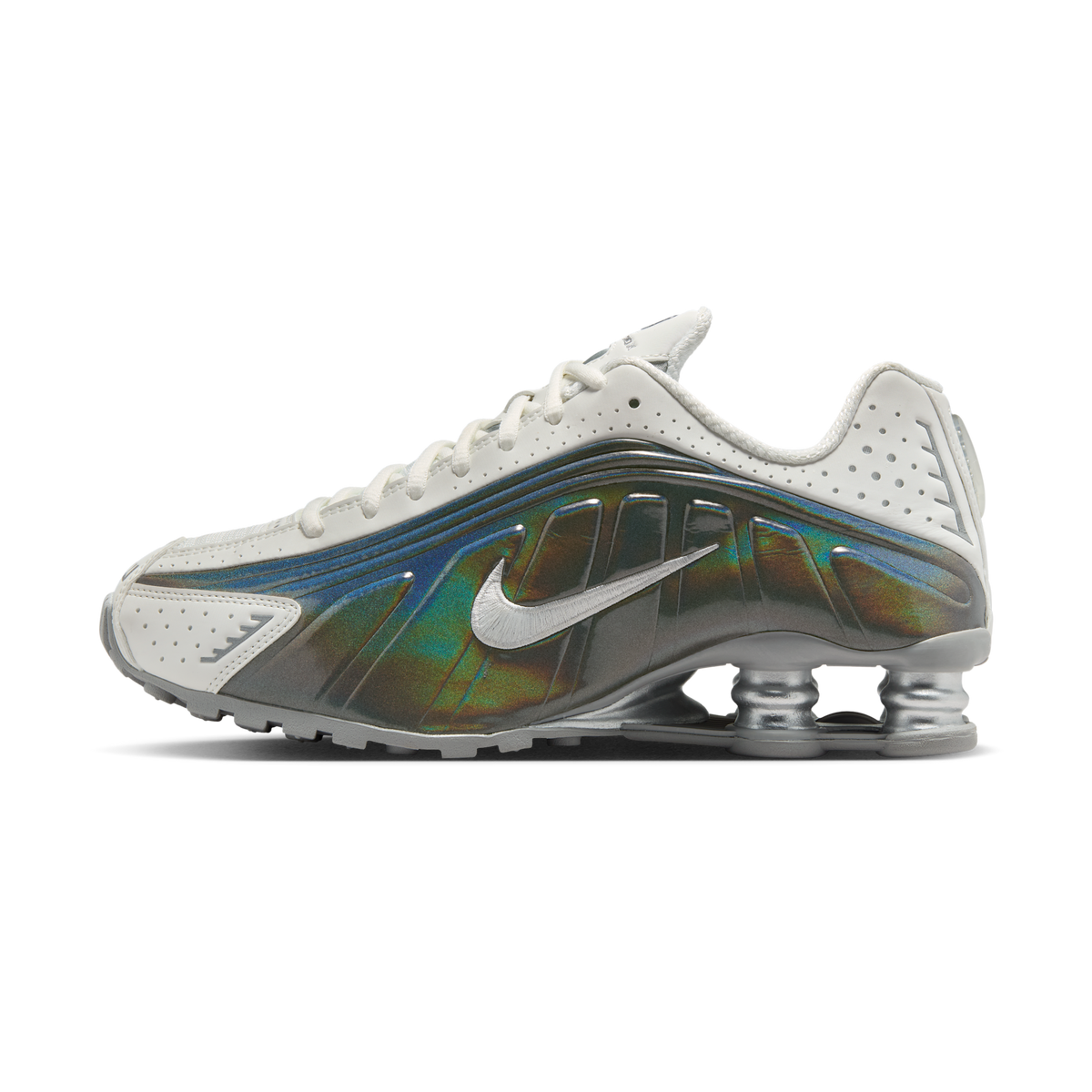 Nike Shox R4 White Iridescent (Women's) | IB7703-100