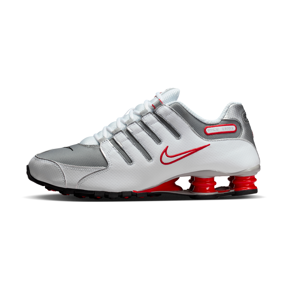Nike Shox NZ White Red Metallic Silver | 378341-104