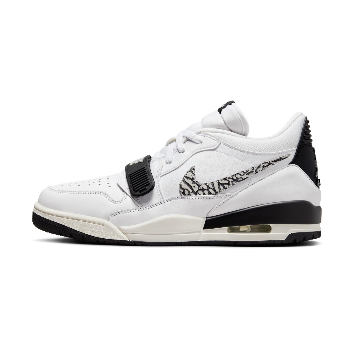 Jordan Legacy 312 Low White Black Elephant Swoosh