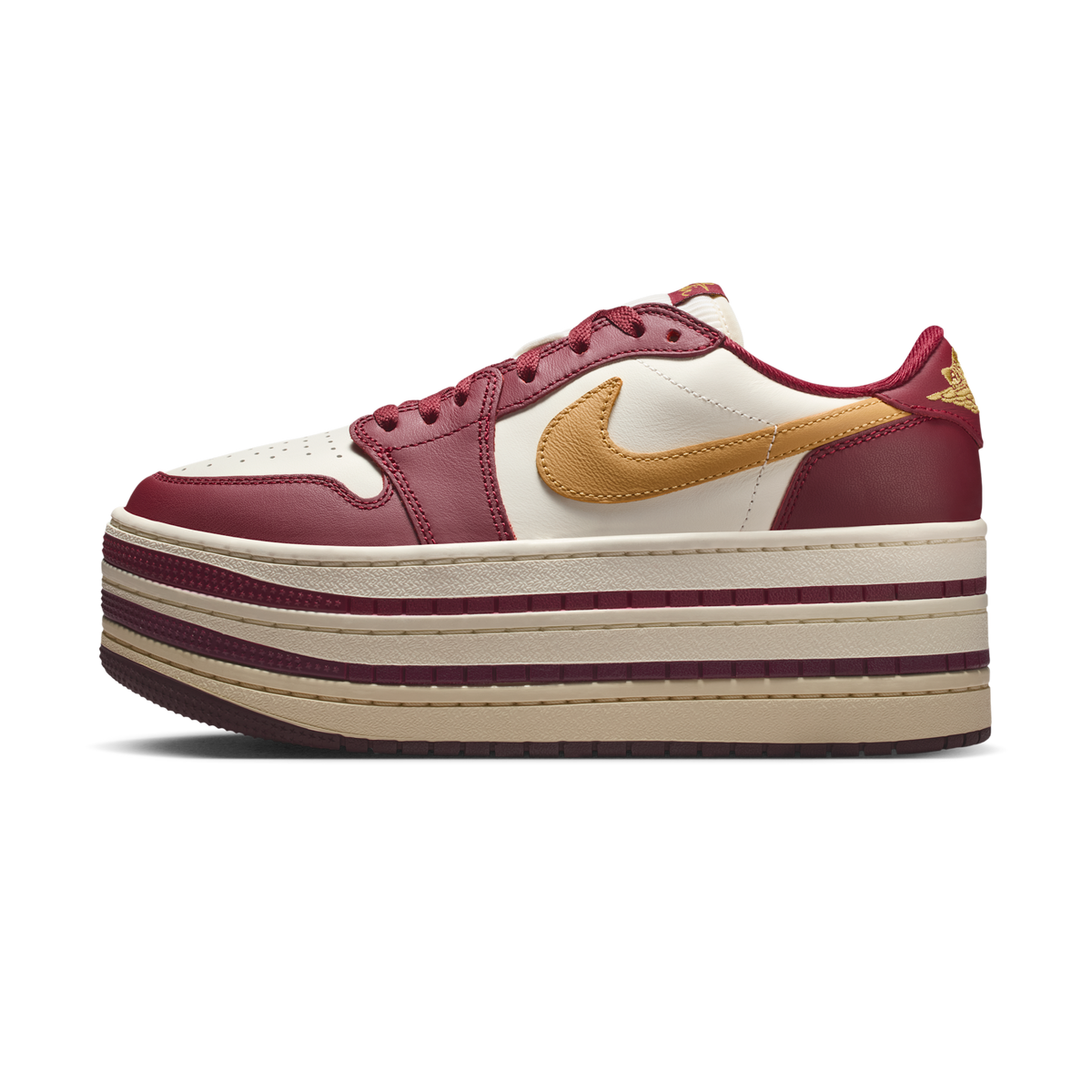 Jordan 1 Low Triple Stack Team Red Pale Ivory (Women's)