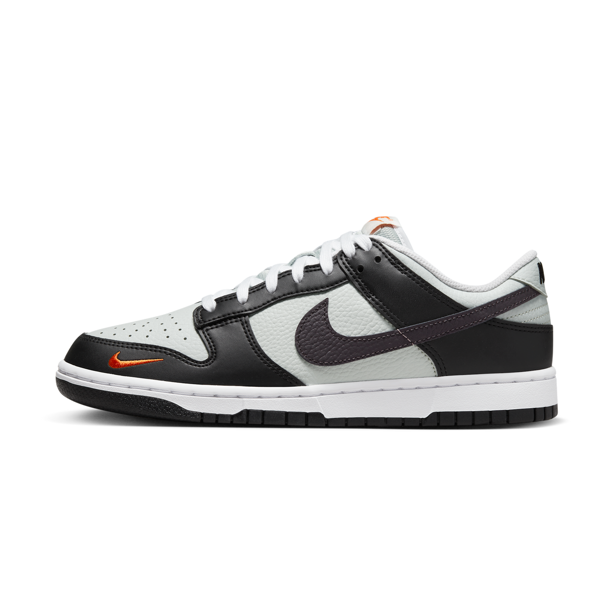 Nike Dunk Low Black Total Orange Mini Swoosh | FN7808-001