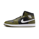 Jordan 1 Mid Black White Olive