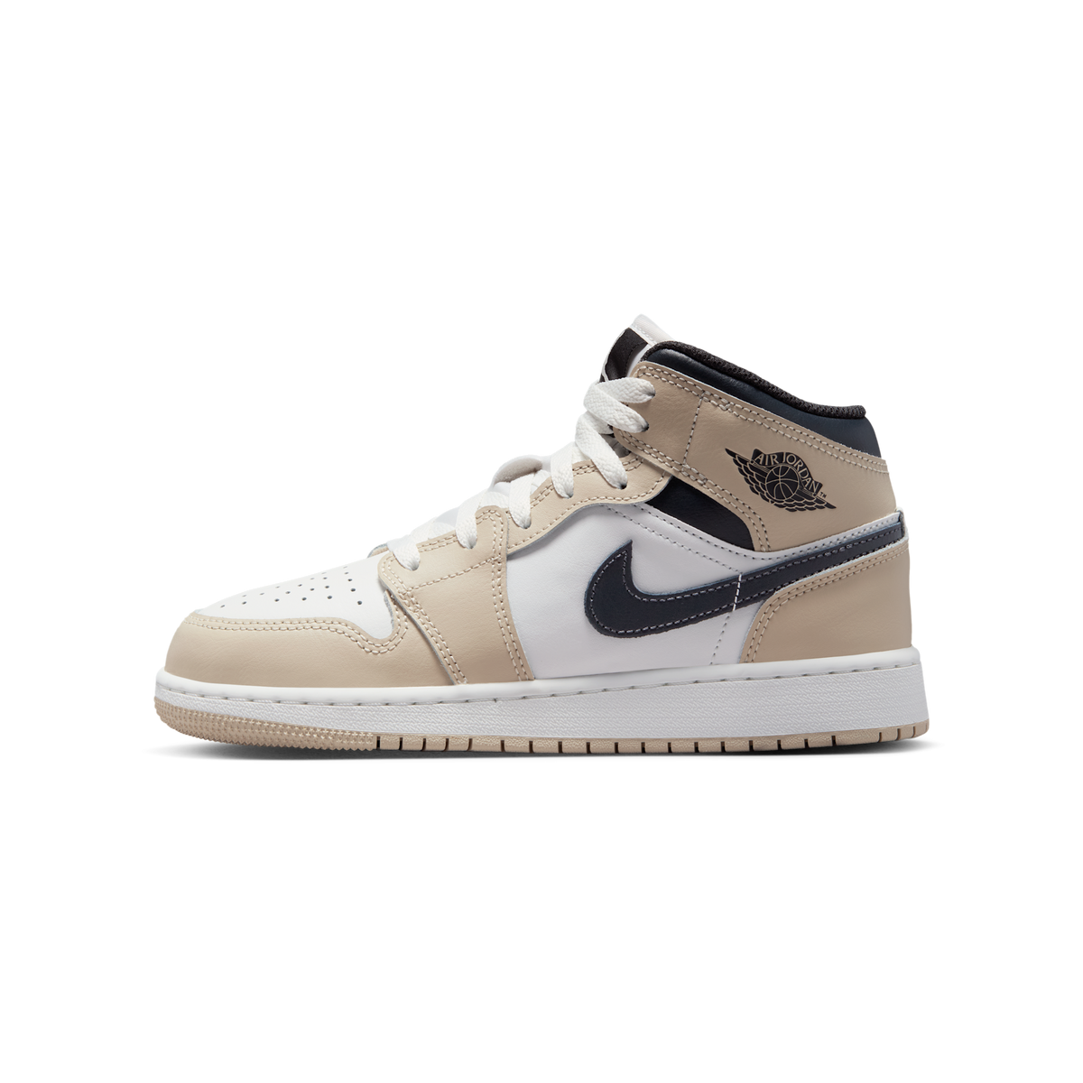 Jordan 1 Mid White Off Noir Rattan (GS)