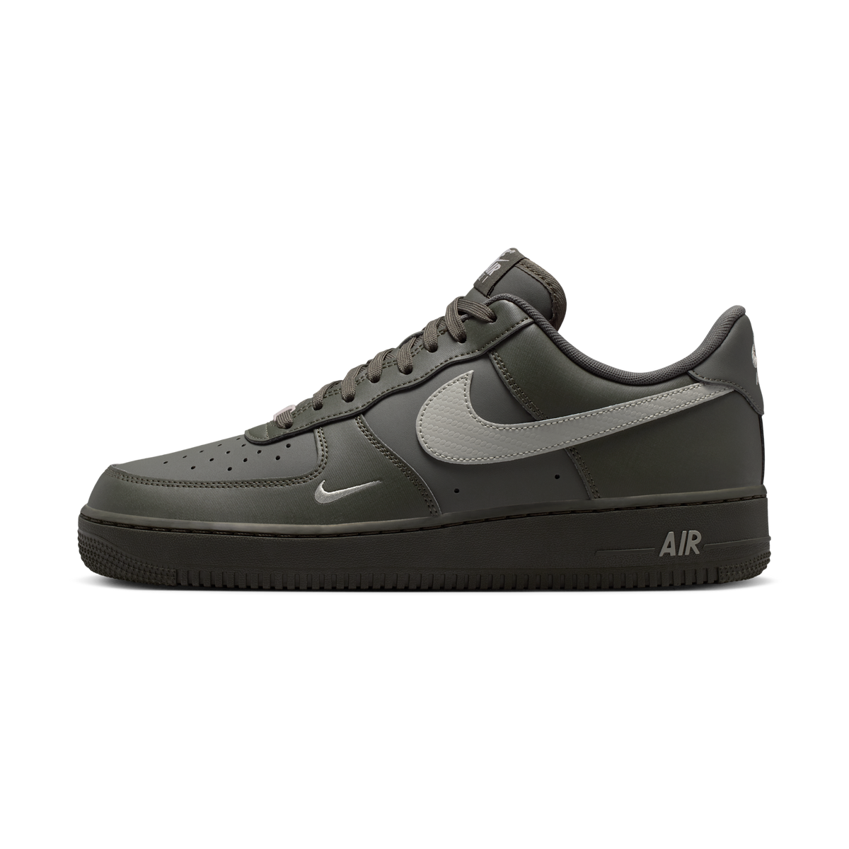 Nike Air Force 1 Low '07 Carbon Fiber Swoosh Newsprint College Grey