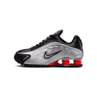 Nike Shox R4 Metallic Silver Black Picante Red (GS)