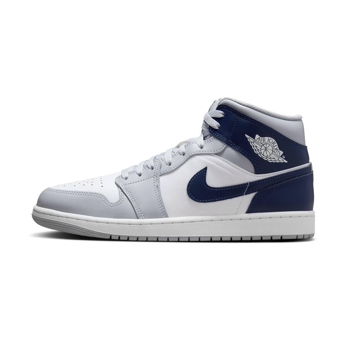 Jordan 1 Mid Wolf Grey Midnight Navy