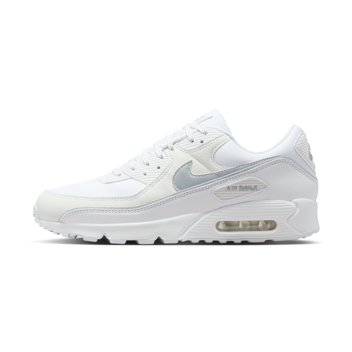Nike Air Max 90 Premium White Metallic Silver Reflective