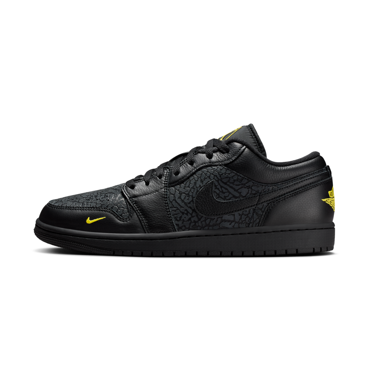 Jordan 1 Low Black Elephant Print
