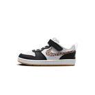 Nike Court Borough Low Black White Leopard Swoosh (PS)