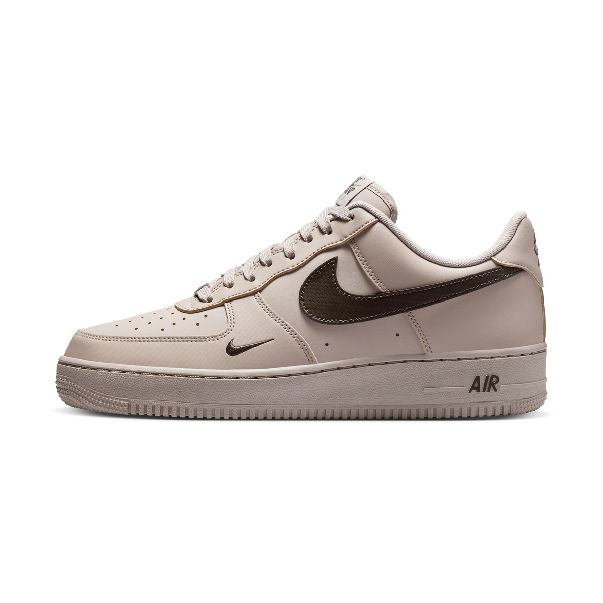 Nike Air Force 1 Low '07 Carbon Fiber Swoosh College Grey Newsprint