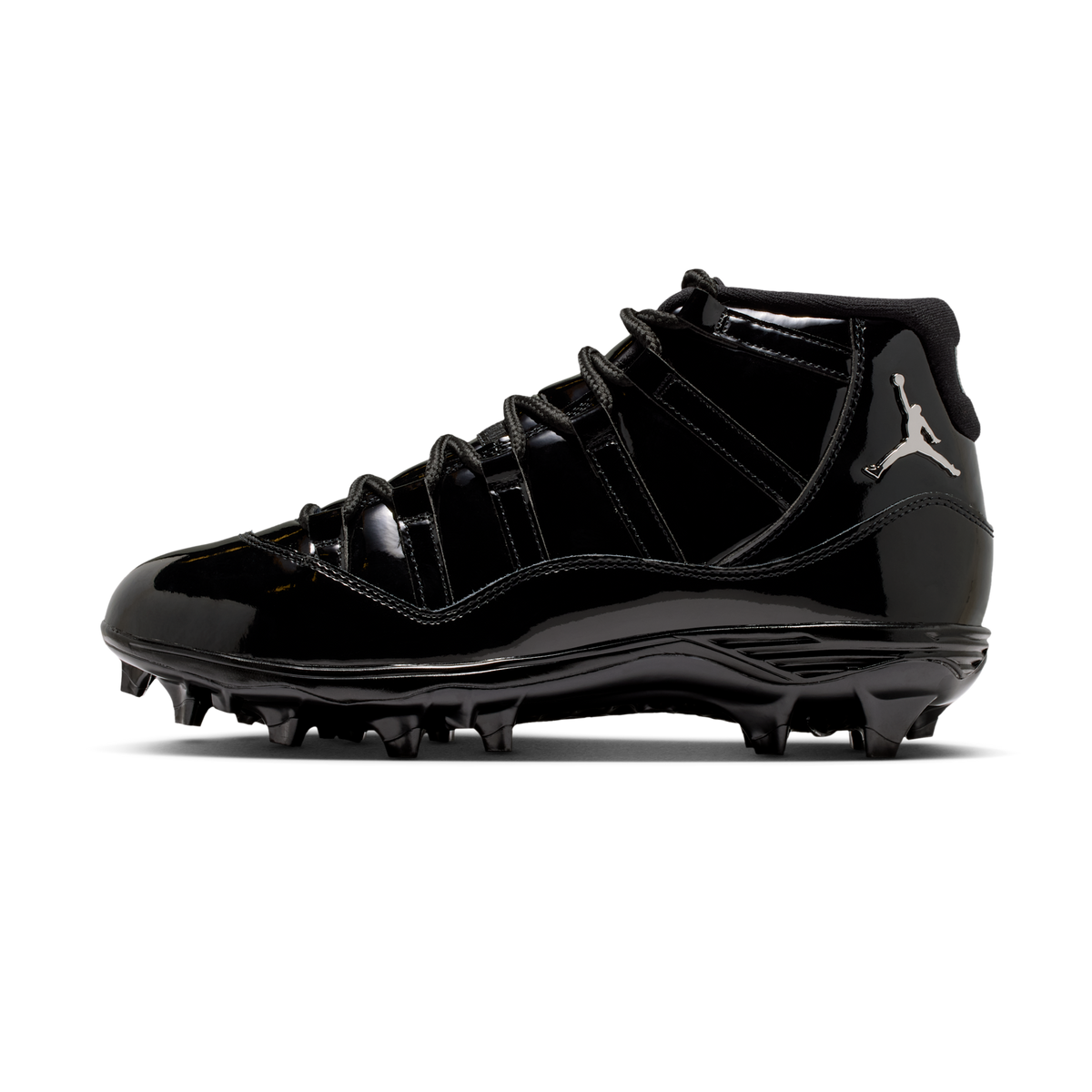 Jordan 11 Mid TD Cleat Patent Black