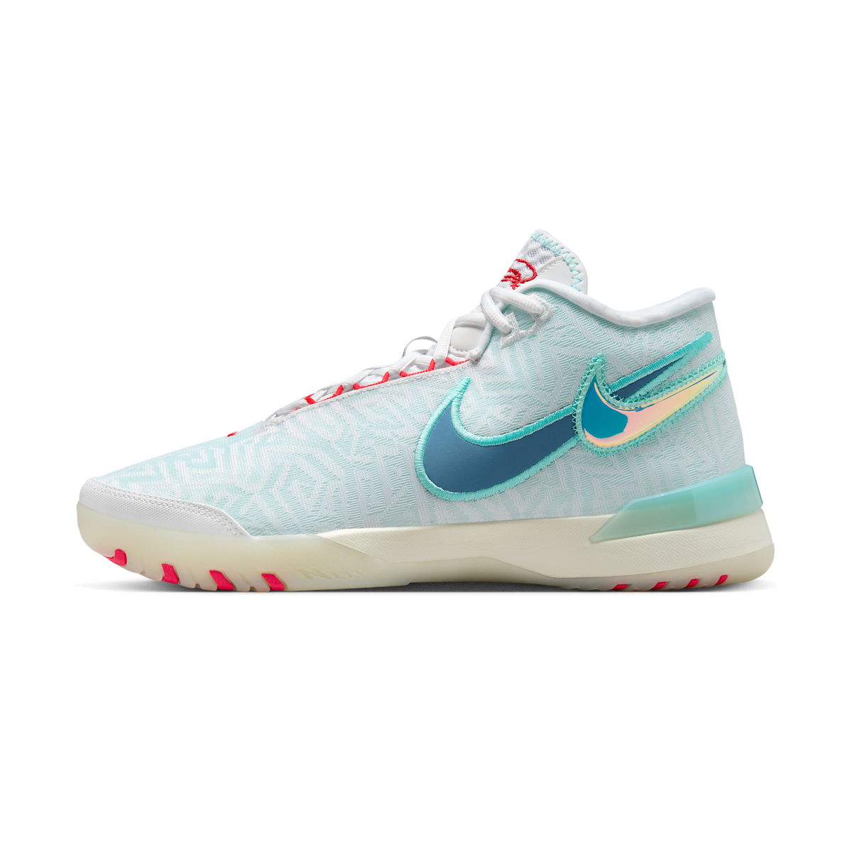 Nike LeBron NXXT Genisus White Aurora Green Siren Red Aegean Storm | HF0712-101