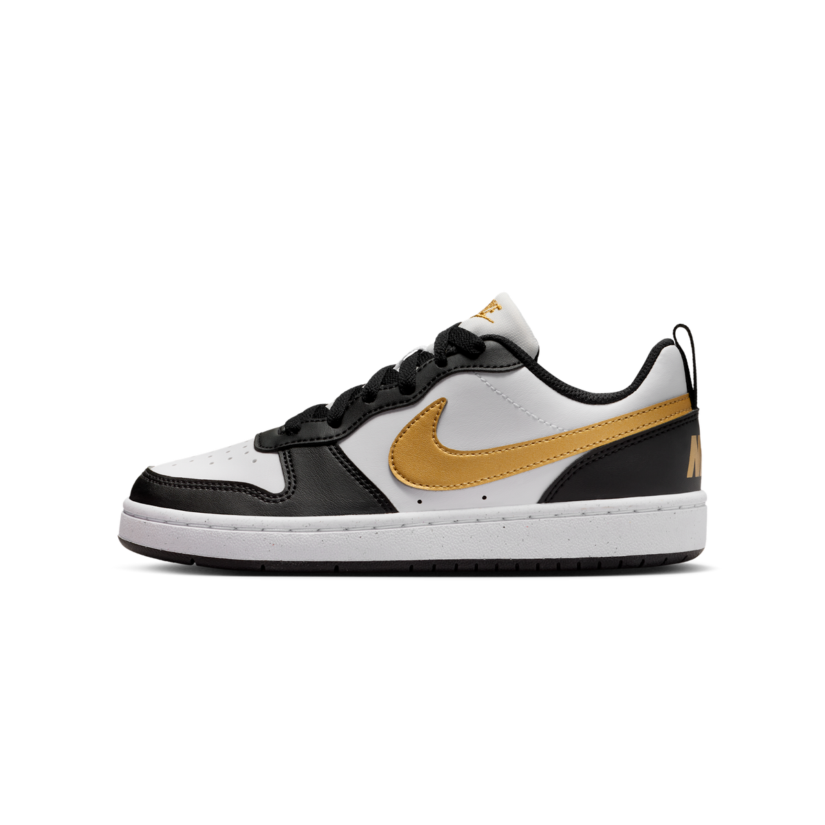 Nike Court Borough Low Recraft Black White Metallic Gold (GS)