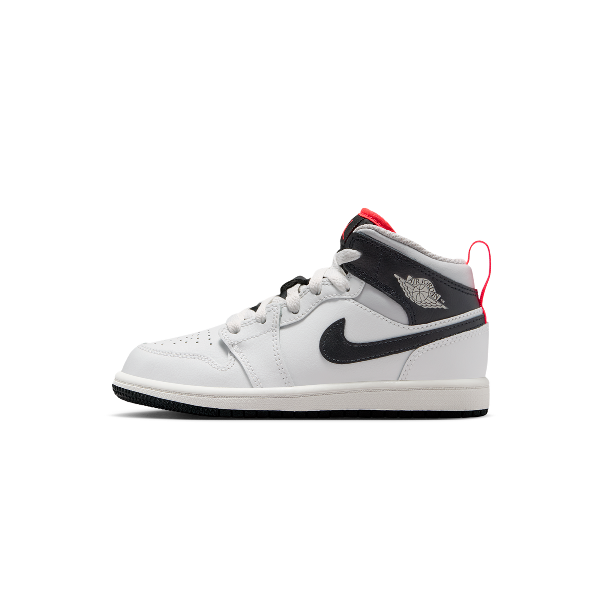Jordan 1 Mid Summit White Infrared Black (PS)