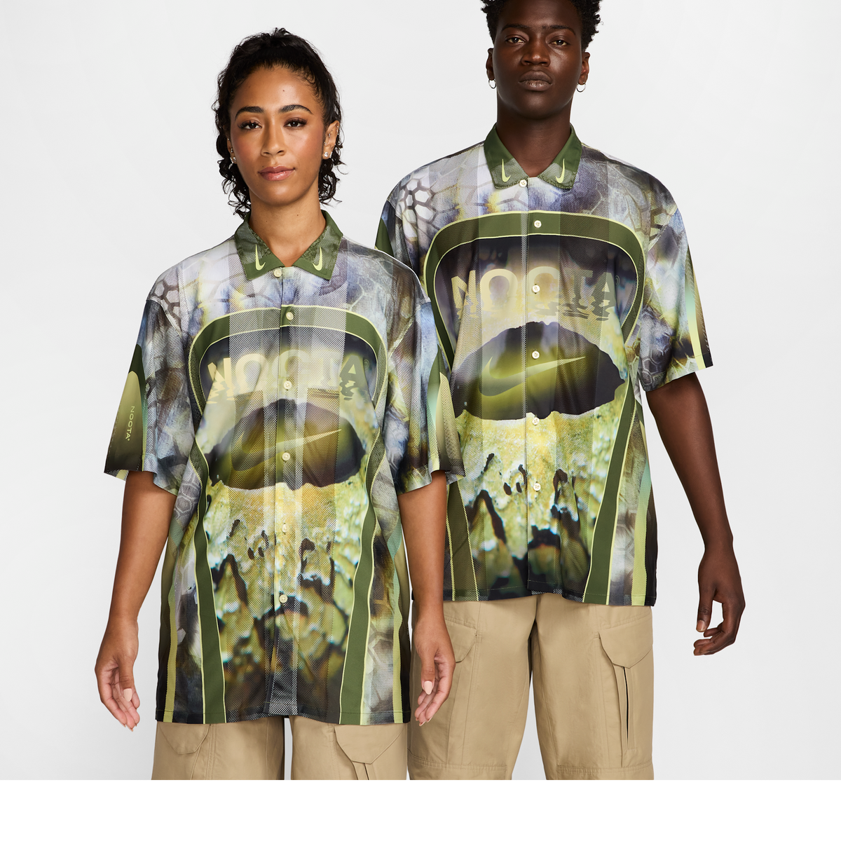 Nike x NOCTA Opal Tito Neeks Button Down Pilgrim/Oil Green/Black