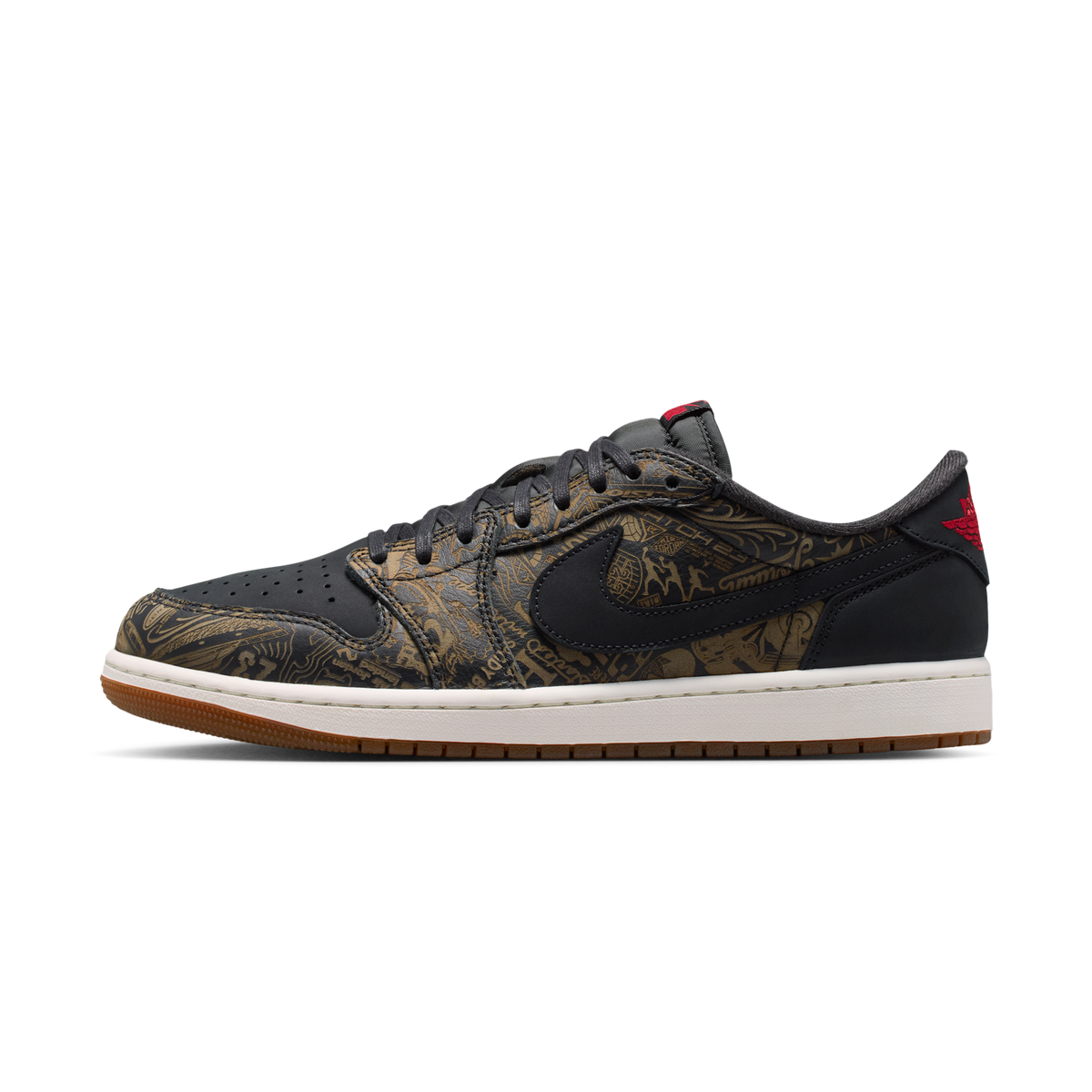 Jordan 1 Retro Low OG Laser Black University Red