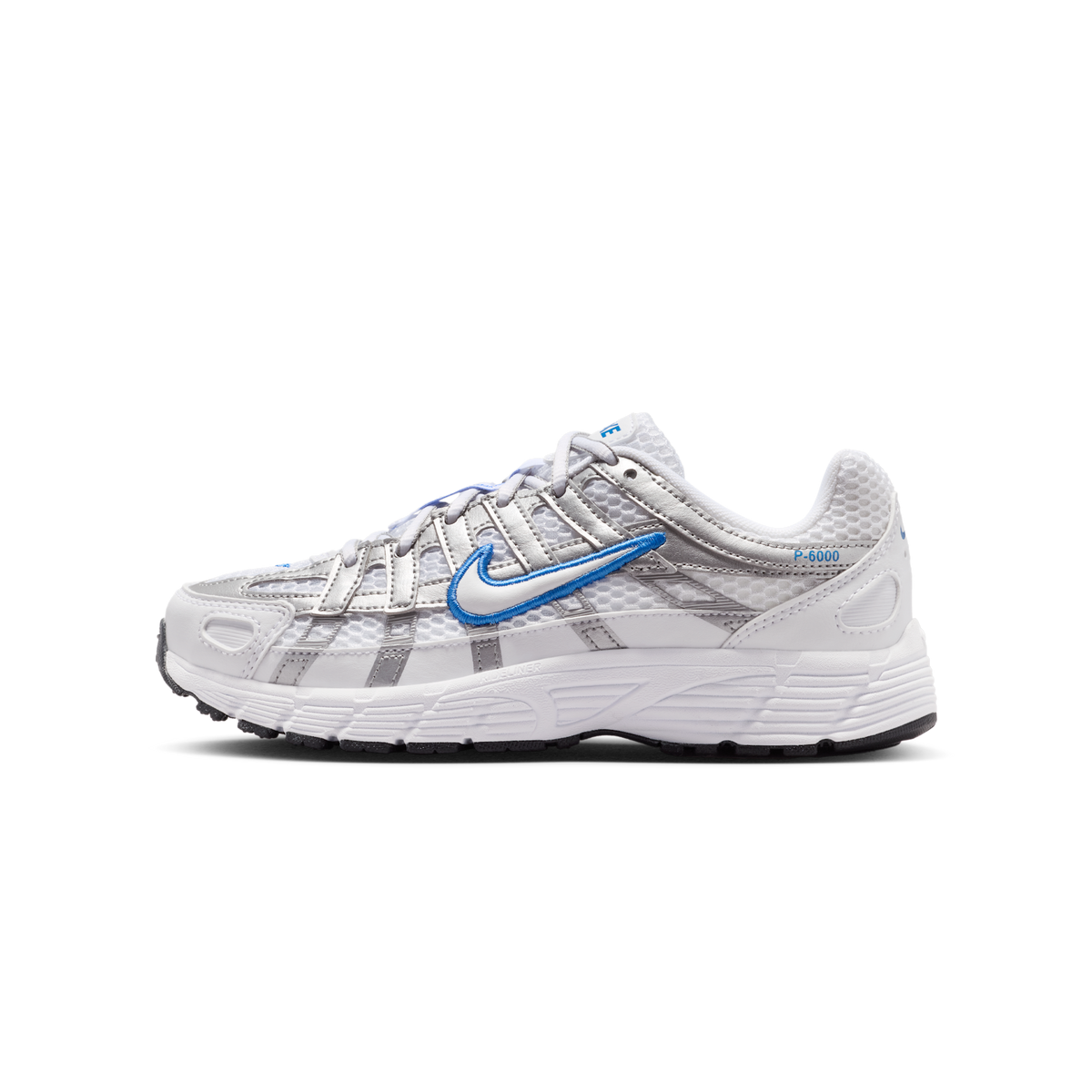 Nike P-6000 White Blue Crystal Metallic Silver (GS)
