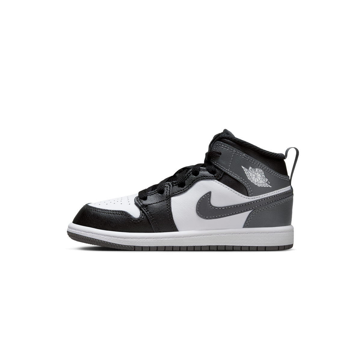 Jordan 1 Mid Black White Iron Grey (PS)