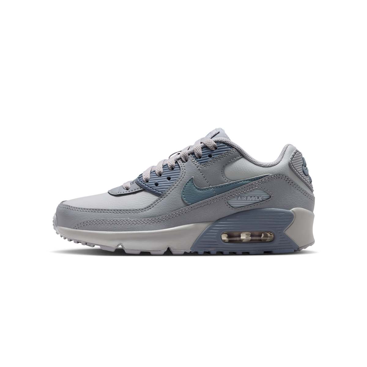 Nike Air Max 90 LTR Wolf Grey Stealth Armory Blue (GS)