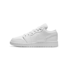 Jordan 1 Low Triple White Tumbled Leather (GS)
