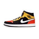 Jordan 1 Mid Black Amarillo Orange