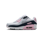 Nike Air Max 90 LTR White Pink Foam Armory Navy Wolf Grey (GS)