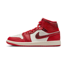 Jordan 1 Mid SE Red Cracked Leather (Women's)