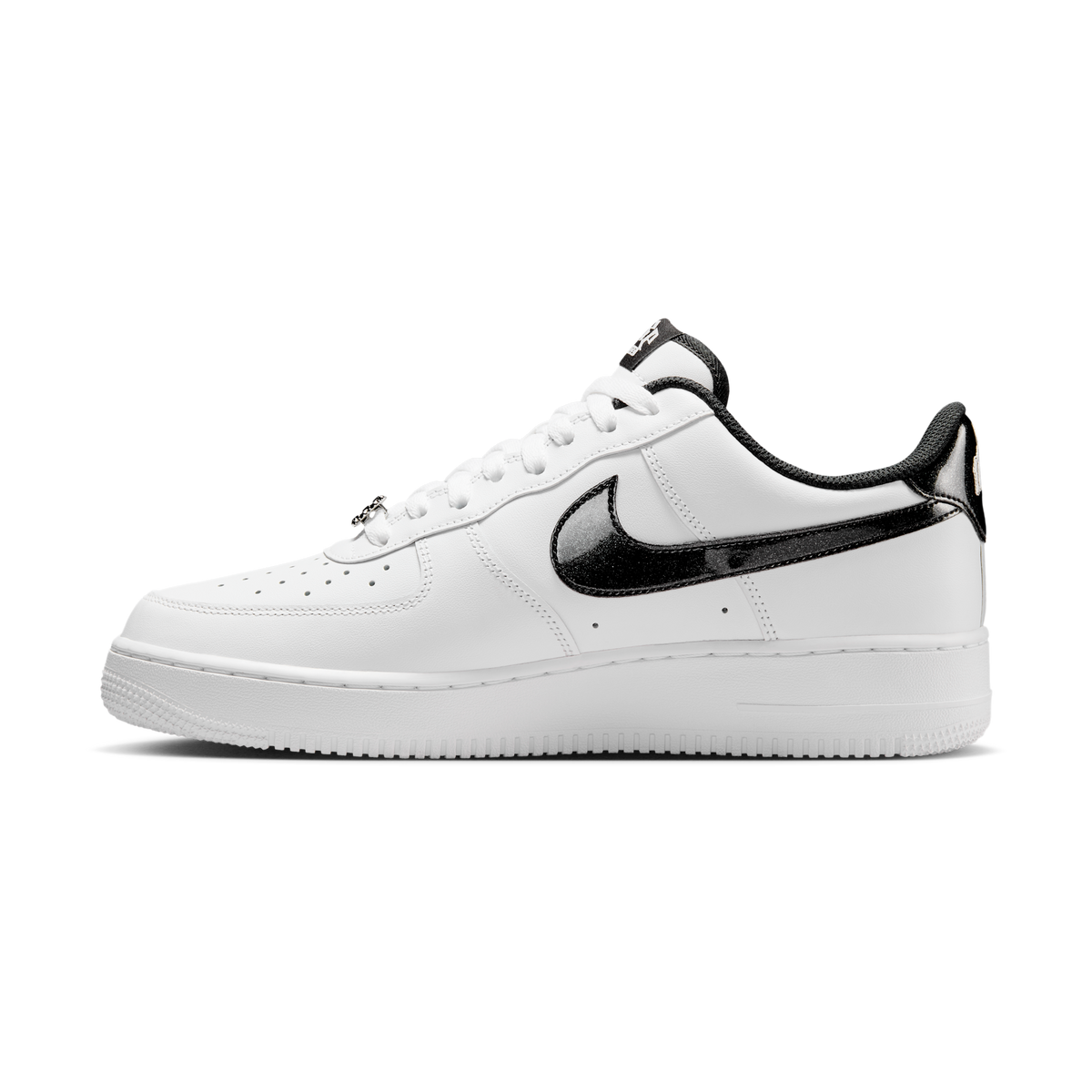 Nike Air Force 1 Low '07 LV8 White Black Glitter Swoosh