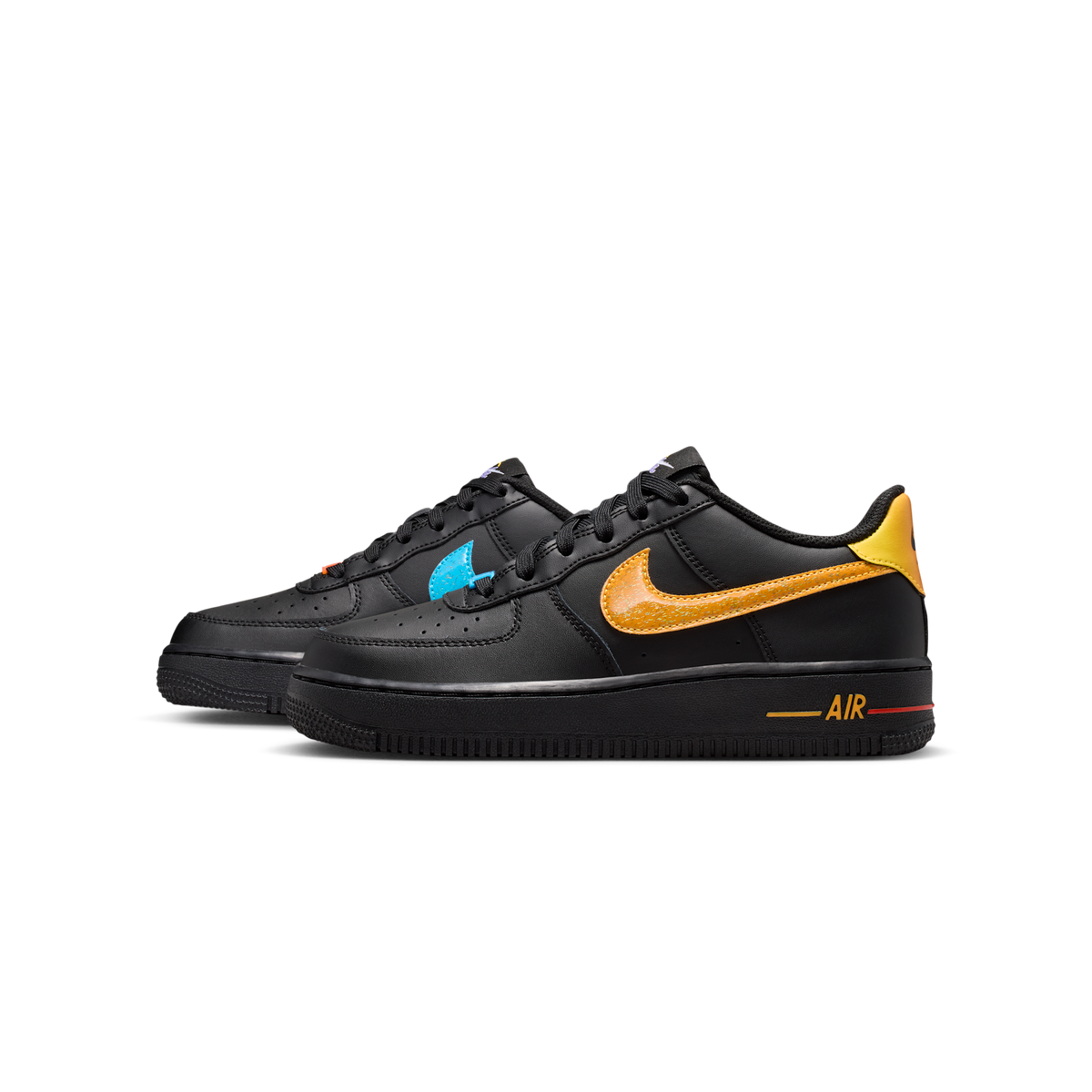 Nike Air Force 1 Low Black Multi-Color (GS)
