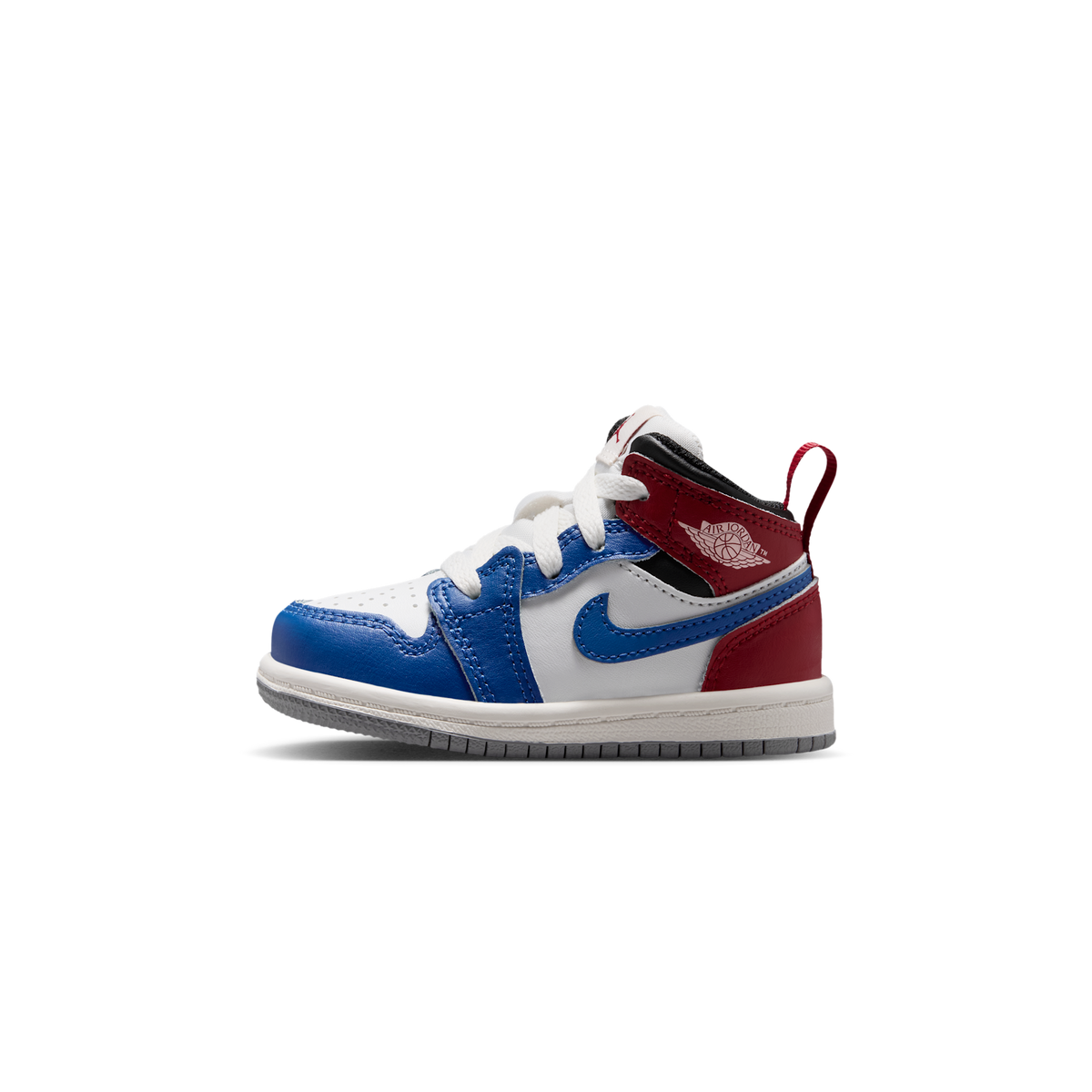 Jordan 1 Mid True Blue Varsity Red (TD)