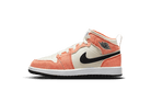 Air Jordan 1 Mid SE Orange Suede Enfant (PS)