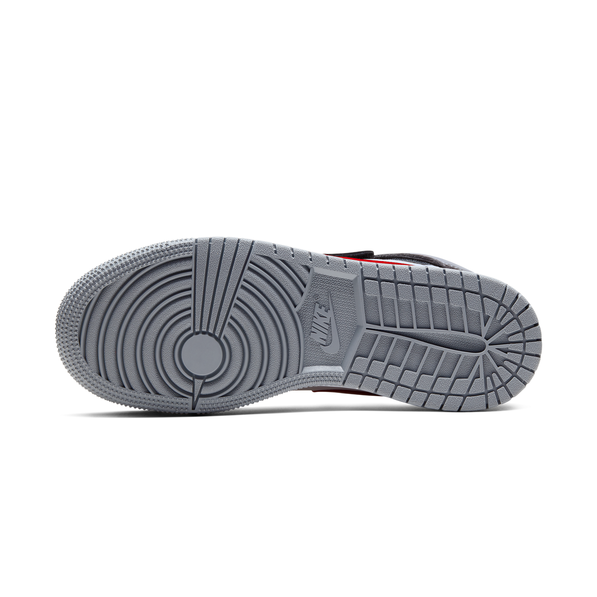 Jordan 1 High FlyEase Black Particle Grey Gym Red (GS)