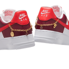Nike Air Force 1 Low '07 White Light Crimson Gold Charm Bracelet (Women's)