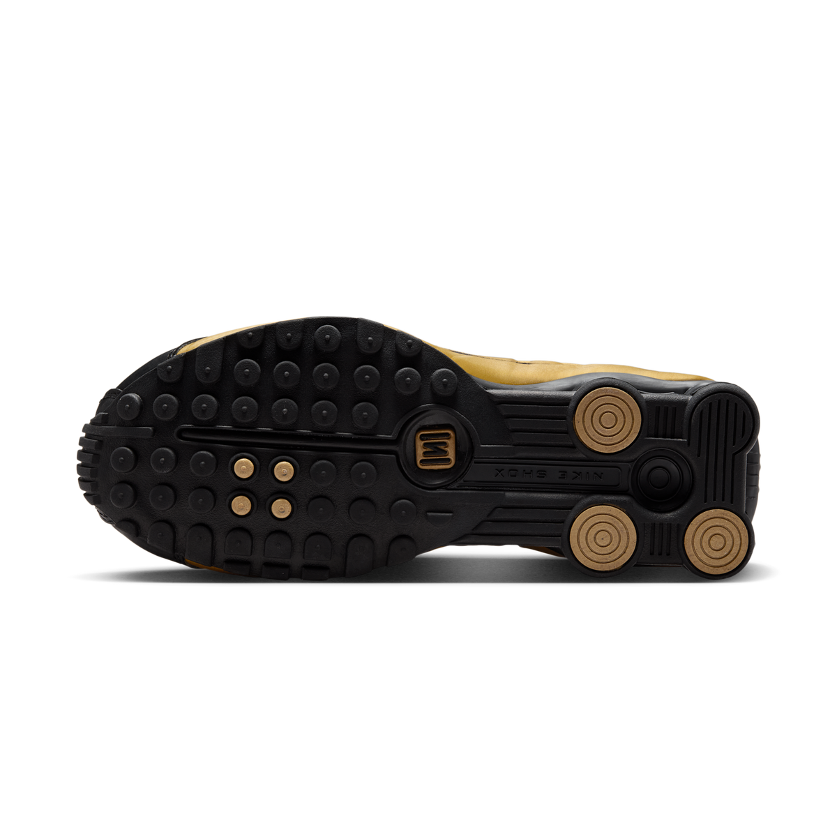 Nike Shox R4 Black Metallic Gold (Women's) | AR3565-005