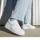 Nike Air Force 1 Low White Light Armory Blue Mini Swoosh (Women's)