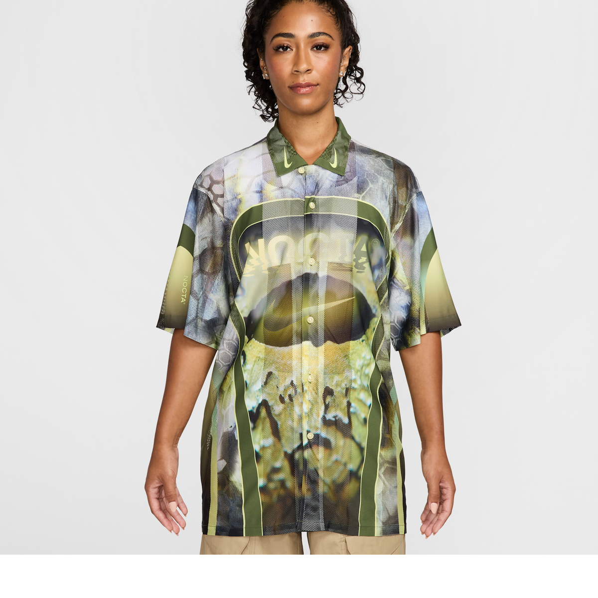 Nike x NOCTA Opal Tito Neeks Button Down Pilgrim/Oil Green/Black