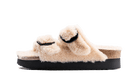 Birkenstock Arizona Big Buckle Shearling Teddy Eggshell
