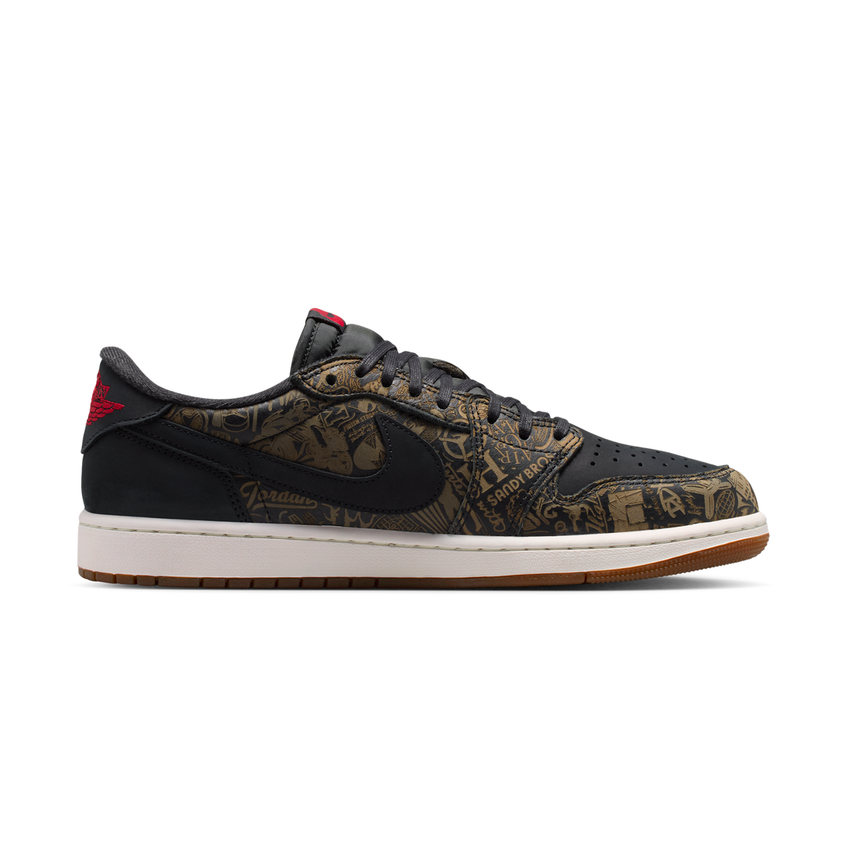 Jordan 1 Retro Low OG Laser Black University Red