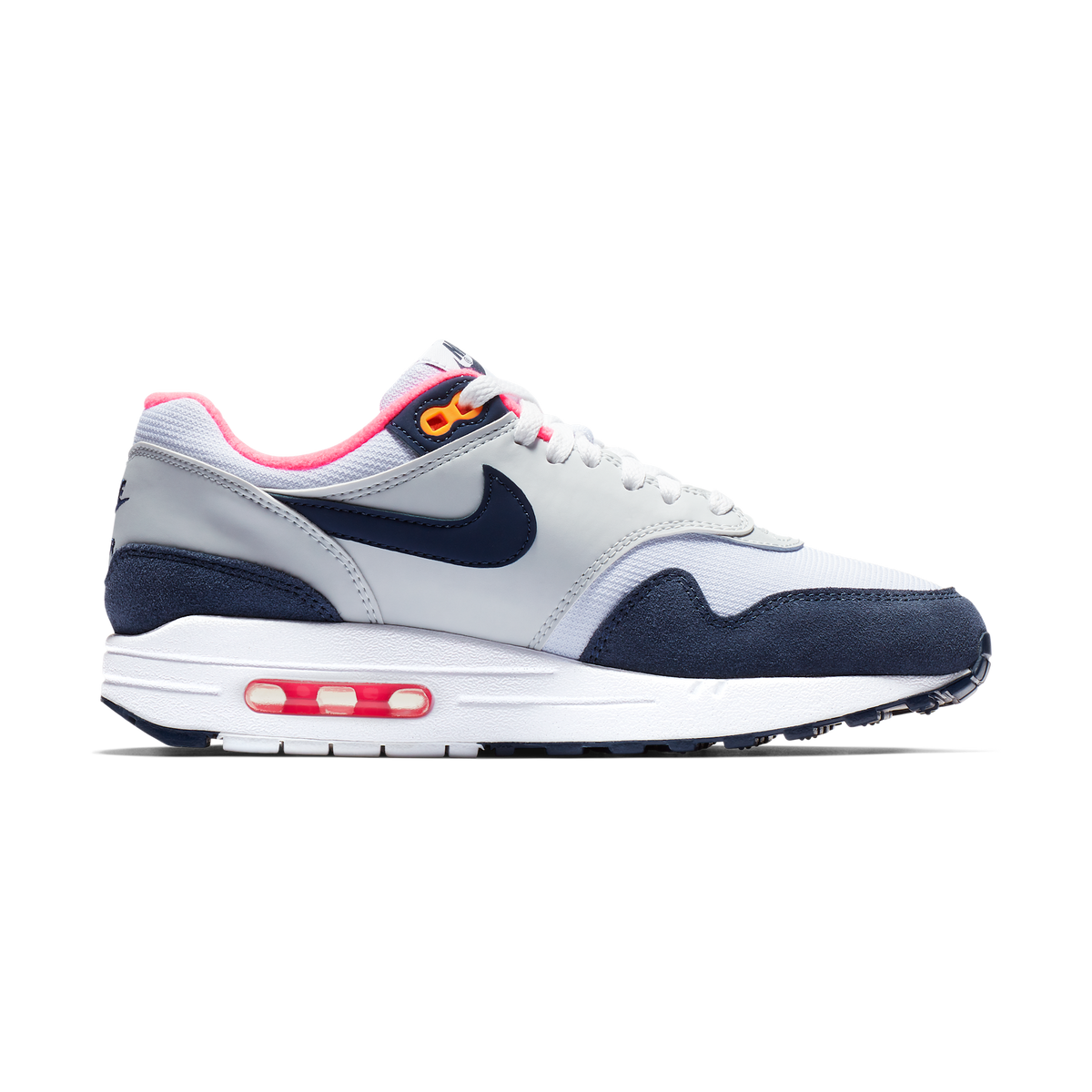 Nike Air Max 1 Pure Platinum Midnight Navy Racer Pink (Women's)