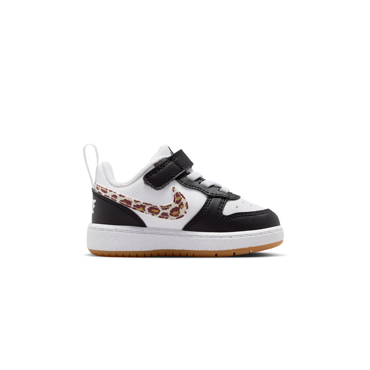 Nike Court Borough Low Black White Leopard Swoosh (TD)