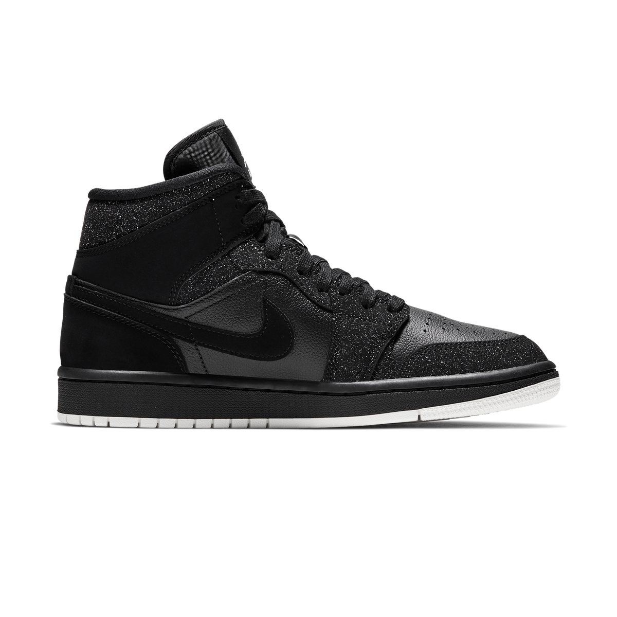 Jordan 1 Mid Glitter Black (Women's)